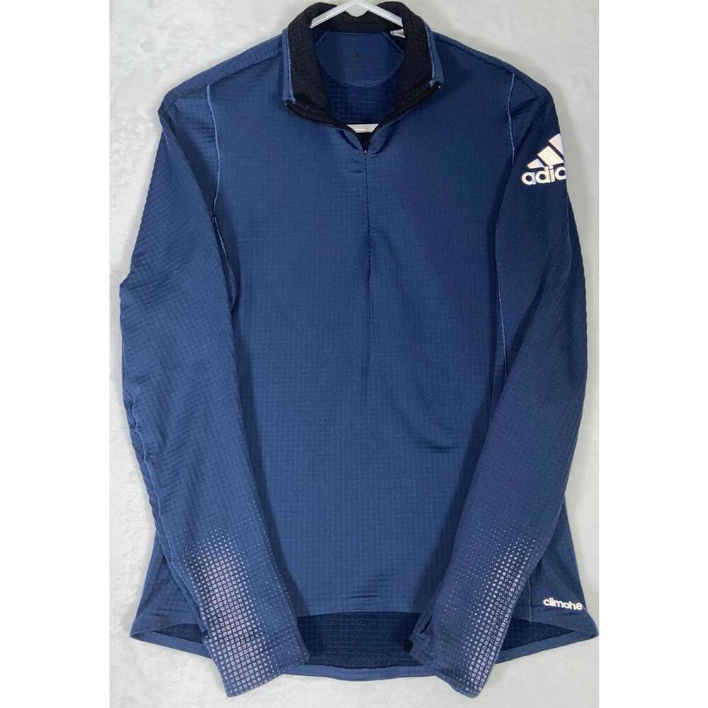Adidas Running Reflective ClimaHeat Run Jacket Track Blue Top Thumb S AP9708